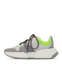 MM6 MAISON MARGIELA Grey And Green Chunky Sneakers