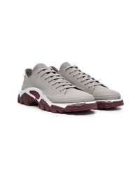 Adidas By Raf Simons Grey And Maroon Red Raf Simons Detroit Sneakers