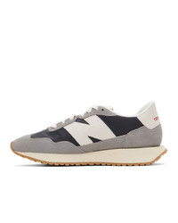 New Balance Grey And Navy 237 Sneakers
