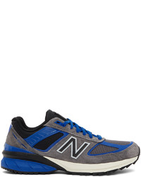 New Balance Grey Blue Made In Us 990v5 Sneakers