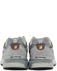 New Balance Grey Made In Us 990v3 Sneakers
