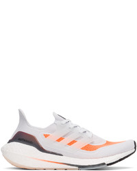 adidas Originals Grey Orange Ultraboost 21 Sneakers