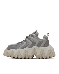 Eytys Grey Reflective Silver Cloud Sneakers