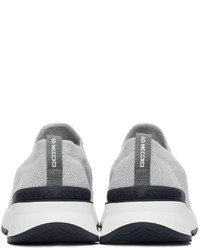 Brunello Cucinelli Grey Wool Knit Sneakers