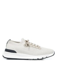 Brunello Cucinelli Knitted Upper Lace Up Sneakers