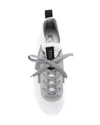 Tod's Lace Up Knit Sneakers