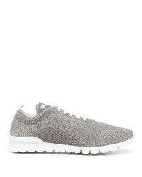 Kiton Logo Embroidered Knit Sneakers