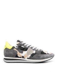 Philippe Model Paris Logo Patch Camouflage Print Sneakers