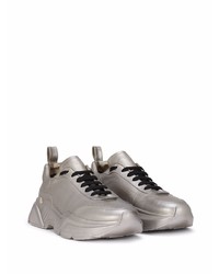 Dolce & Gabbana Metallic Effect Lace Up Sneakers