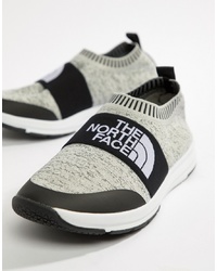 The North Face Nse Traction Knit Moc Sock Trainers In Heather Greywhite