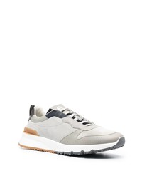Brunello Cucinelli Panelled Low Top Leather Sneakers