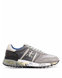 Premiata Panelled Low Top Suede Trainers