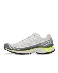 Salomon Taupe And Grey Xt 6 Advanced Sneakers