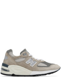 New Balance Taupe Made In Us 990v2 Sneakers