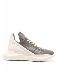 Rick Owens Two Tone Low Top Sneakers