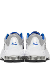 Nike White Blue Air Tuned Max Sneakers