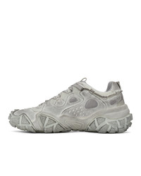 Acne Studios White Distressed Lace Up Sneakers