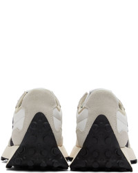 New Balance White Grey 327 Sneakers