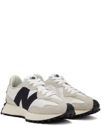 New Balance White Grey 327 Sneakers