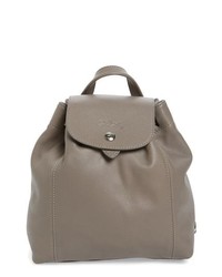 Longchamp Extra Small Le Pliage Cuir Backpack Grey