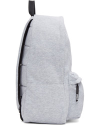 MSGM Grey Jersey Logo Backpack
