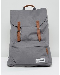 Eastpak London Backpack In Gray With Contrast Tan Straps