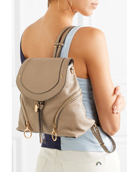 See by Chloe See By Chlo Olga Medium Textured Leather Backpack Light Gray