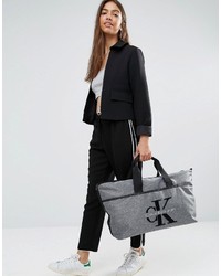 Calvin Klein Logo Gray Weekend Bag