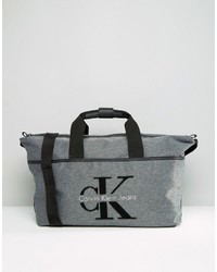 Calvin Klein Logo Gray Weekend Bag