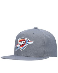 Mitchell & Ness Charcoal Oklahoma City Thunder Central Snapback Hat At Nordstrom