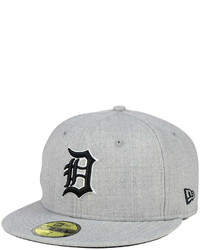 New Era Detroit Tigers Heather Black White 59fifty Fitted Cap