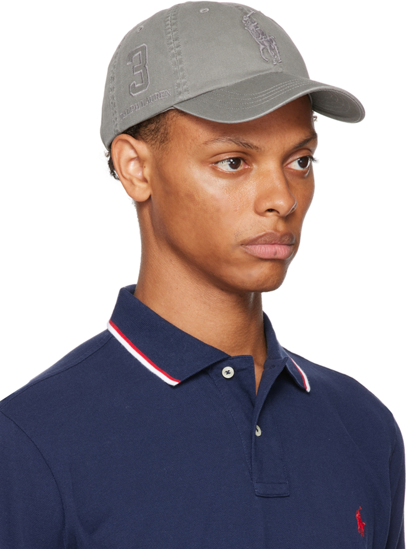 Polo Ralph Lauren Gray Big Pony Chino Ball Cap, $65 | SSENSE | Lookastic