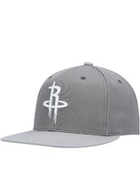 Mitchell & Ness Gray Houston Rockets Cool Snapback Hat