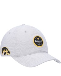 Black Clover Gray Iowa Hawkeyes Oxford Circle Adjustable Hat
