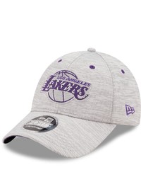 New Era Gray Los Angeles Lakers Outline 9forty Snapback Hat