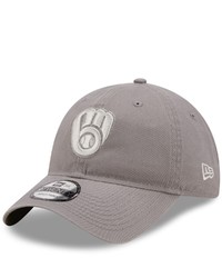 New Era Gray Milwaukee Brewers Misty Morning Core Classic 9twenty Adjustable Hat At Nordstrom