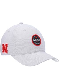 Black Clover Gray Nebraska Huskers Oxford Circle Adjustable Hat
