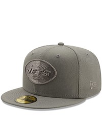 New Era Gray New York Jets Color Pack 59fifty Fitted Hat
