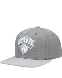 Mitchell & Ness Gray New York Knicks Cool Snapback Hat