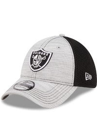 New Era Grayblack Las Vegas Raiders Prime 39thirty Flex Hat