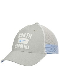 Nike Heathered Gray North Carolina Tar Heels Arch Over Snapback Hat