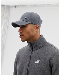 Nike Metal Swoosh Cap In Grey