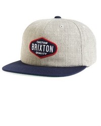 Brixton Oakland Snapback Cap Grey
