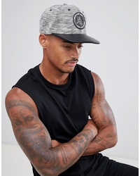 ASOS DESIGN Snapback In Black With Rubber Badge Detail