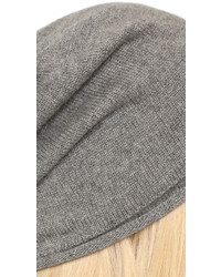 1717 Olive Cashmere Rolled Cuff Slouch Beanie Hat