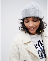 ASOS DESIGN Boyfriend Double Roll Beanie In Recycled Polyester