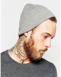 Asos Brand Fisherman Beanie Hat 2 Pack In Black And Gray Save 20%