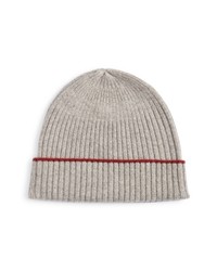 Nordstrom Cashmere Cuffed Beanie In Grey Combo At
