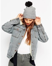 Asos Collection Oversized Faux Fur Pom Beanie
