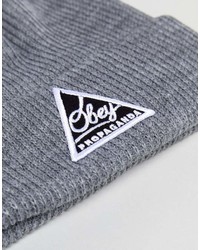 Obey Escape Beanie In Gray